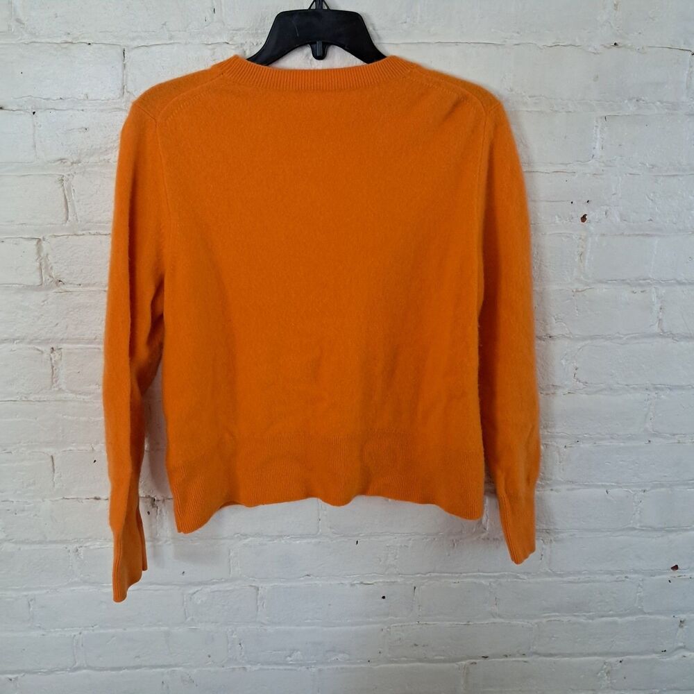J.CREW 100% Cashmere Classic-Fit Crewneck BA400 Womens Large Pumpkin Orange - Picture 6 of 6